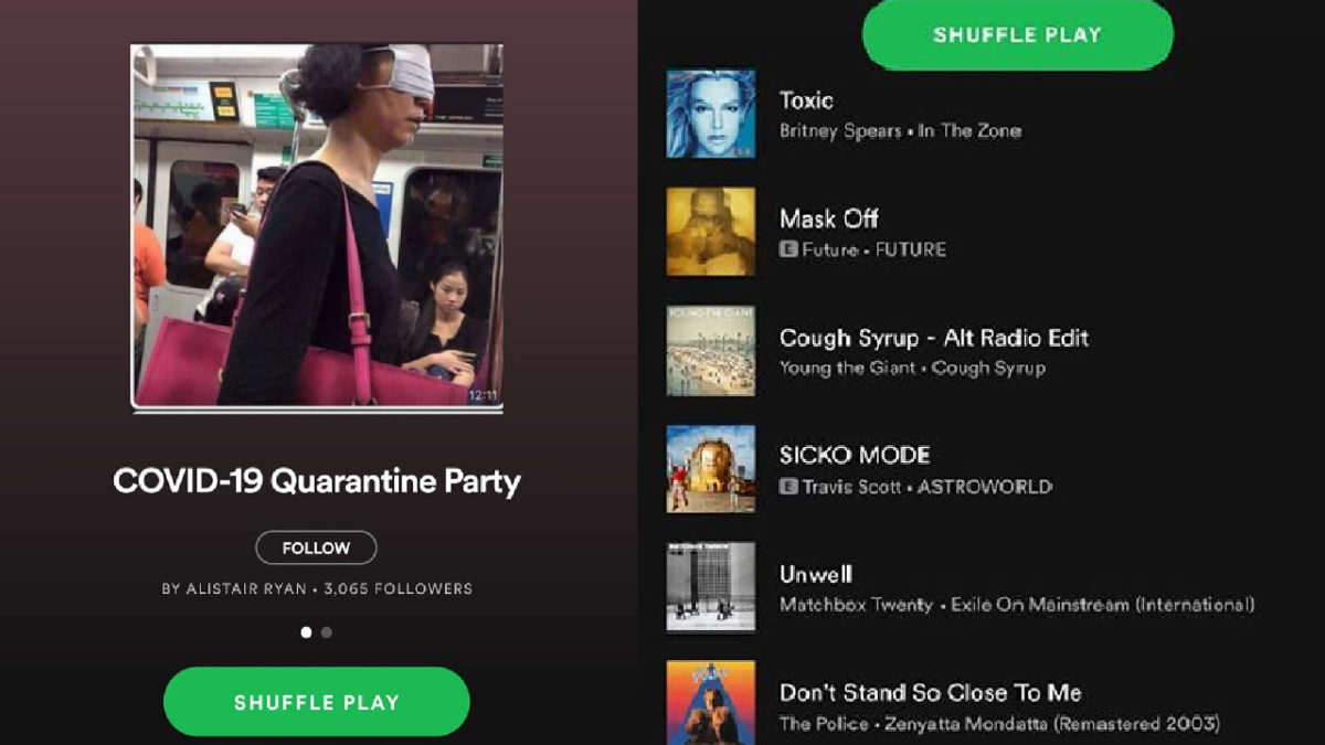 Une playlist intitulée « Party en quarantaine » gagne en popularité sur Spotify